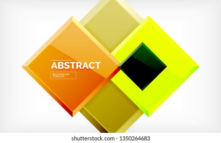 Fondo geométrico abstracto, diseño cuadrado moderno. Vector