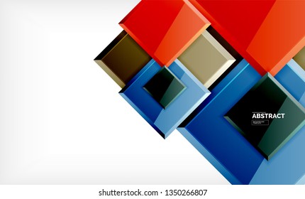 Geometric abstract background, modern square design. Vector