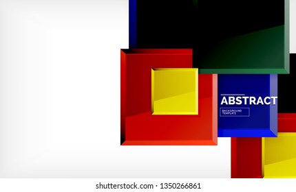 Fondo geométrico abstracto, diseño cuadrado moderno. Vector