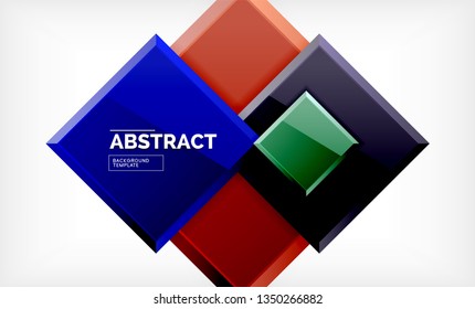 Geometric abstract background, modern square design. Vector