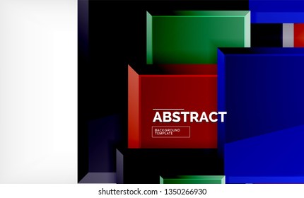 Fondo geométrico abstracto, diseño cuadrado moderno. Vector