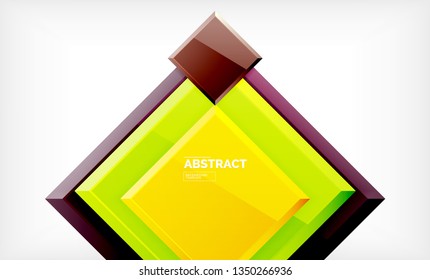 Geometric abstract background, modern square design. Vector