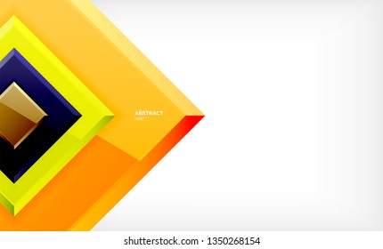 Geometric abstract background, modern square design. Vector