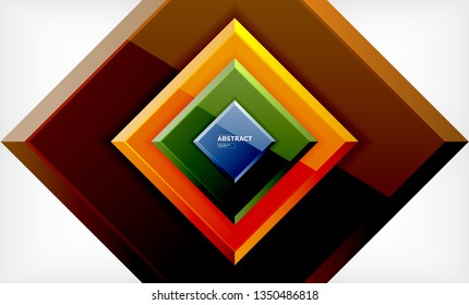 Geometric abstract background, modern square design. Vector