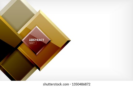 Fondo geométrico abstracto, diseño cuadrado moderno. Vector