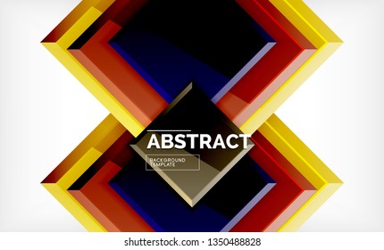 Geometric abstract background, modern square design. Vector