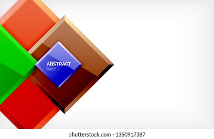 Geometric abstract background, modern square design. Vector