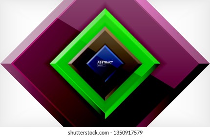 Geometric abstract background, modern square design. Vector