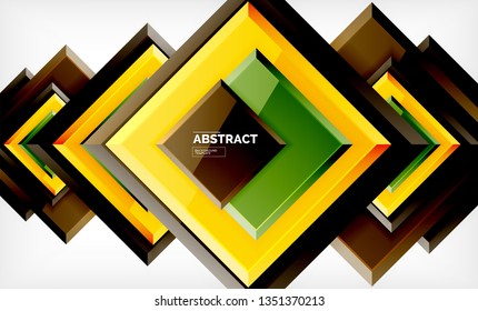 Fondo geométrico abstracto, diseño cuadrado moderno. Vector