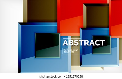 Fondo geométrico abstracto, diseño cuadrado moderno. Vector