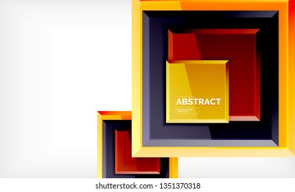 Geometric abstract background, modern square design. Vector