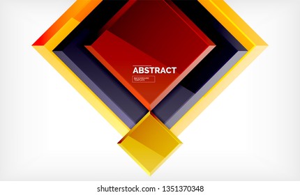Geometric abstract background, modern square design. Vector
