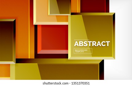Geometric abstract background, modern square design. Vector