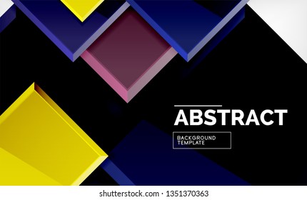 Geometric abstract background, modern square design. Vector