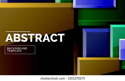 Geometric abstract background, modern square design. Vector