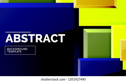 Geometric abstract background, modern square design. Vector
