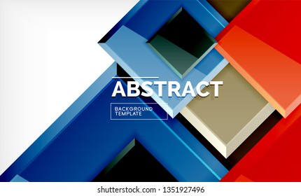Geometric abstract background, modern square design. Vector