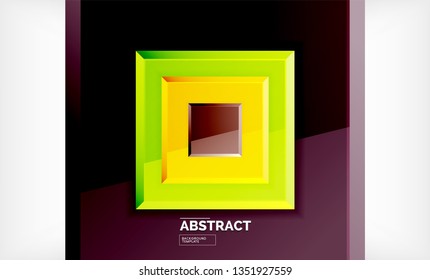 Fondo geométrico abstracto, diseño cuadrado moderno. Vector