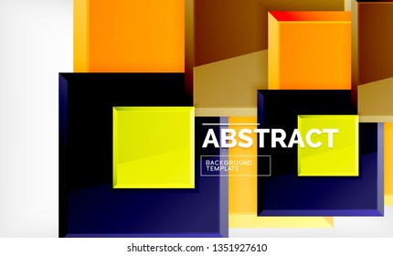 Geometric abstract background, modern square design. Vector