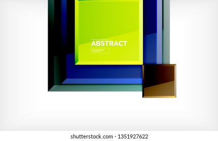 Geometric abstract background, modern square design. Vector