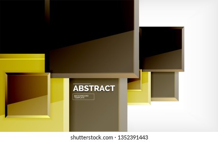 Fondo geométrico abstracto, diseño cuadrado moderno. Vector