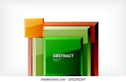 Geometric abstract background, modern square design. Vector