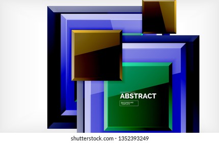 Fondo geométrico abstracto, diseño cuadrado moderno. Vector