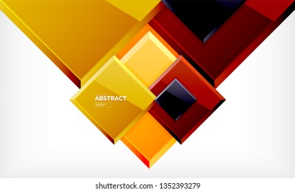 Geometric abstract background, modern square design. Vector