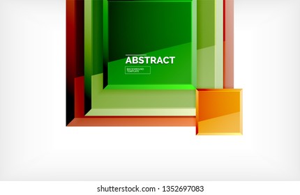 Geometric abstract background, modern square design. Vector