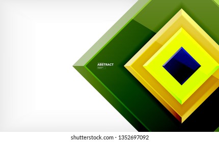 Geometric abstract background, modern square design. Vector
