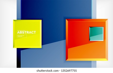 Geometric abstract background, modern square design. Vector