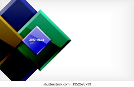 Geometric abstract background, modern square design. Vector