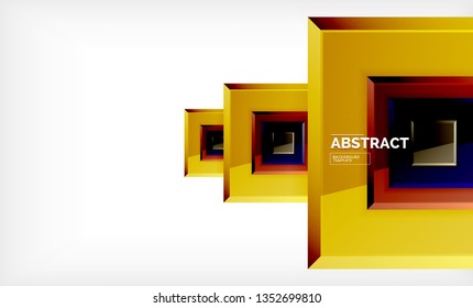 Fondo geométrico abstracto, diseño cuadrado moderno. Vector
