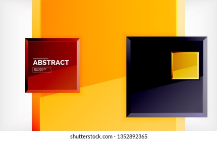 Geometric abstract background, modern square design. Vector