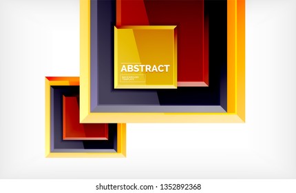 Geometric abstract background, modern square design. Vector