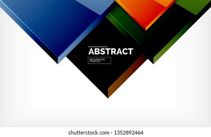 Fondo geométrico abstracto, diseño cuadrado moderno. Vector