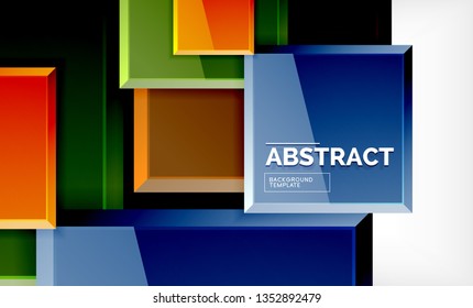 Fondo geométrico abstracto, diseño cuadrado moderno. Vector