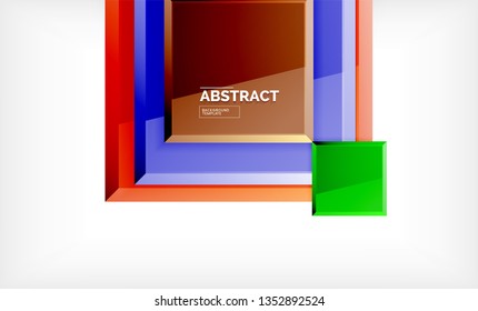 Fondo geométrico abstracto, diseño cuadrado moderno. Vector