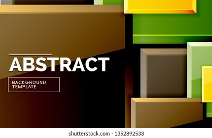 Geometric abstract background, modern square design. Vector