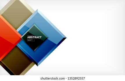 Fondo geométrico abstracto, diseño cuadrado moderno. Vector