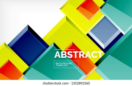 Geometric abstract background, modern square design. Vector