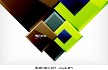 Geometric abstract background, modern square design. Vector