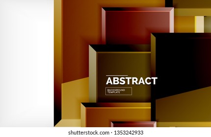 Geometric abstract background, modern square design. Vector