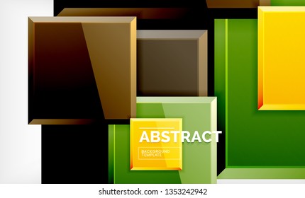 Geometric abstract background, modern square design. Vector