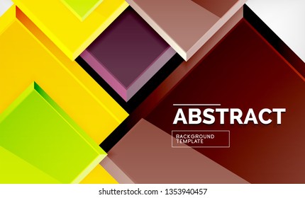 Geometric abstract background, modern square design. Vector