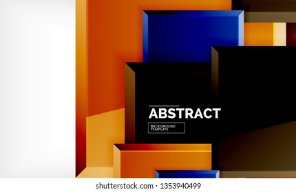 Geometric abstract background, modern square design. Vector