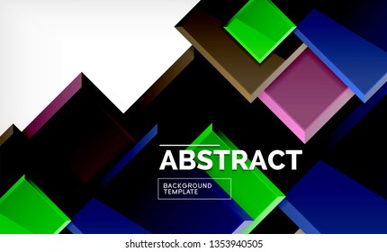 Fondo geométrico abstracto, diseño cuadrado moderno. Vector