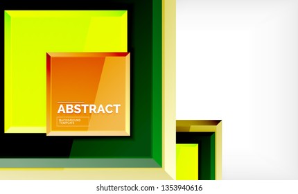 Geometric abstract background, modern square design. Vector