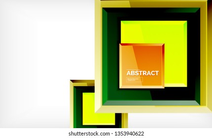 Geometric abstract background, modern square design. Vector