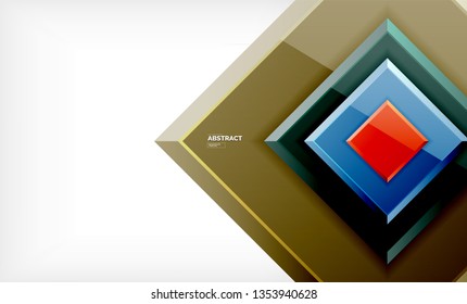 Geometric abstract background, modern square design. Vector